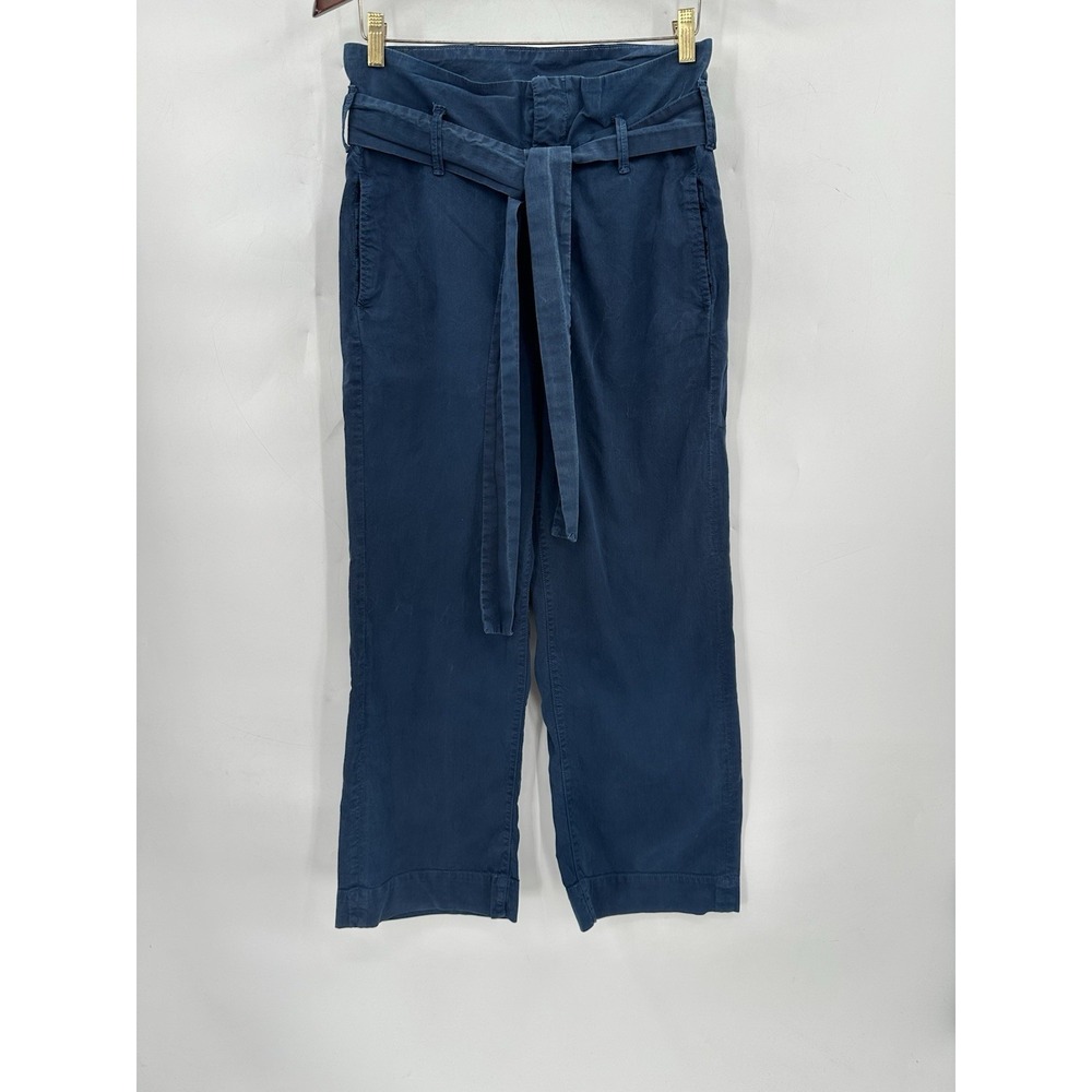 MOTHER The Paperbag Greaser Ankle Pants in Navy Blue‎ Women's Sz 27